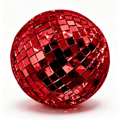 86185RD	 D6" - MIRROR DISCO BALL ORNAMENT