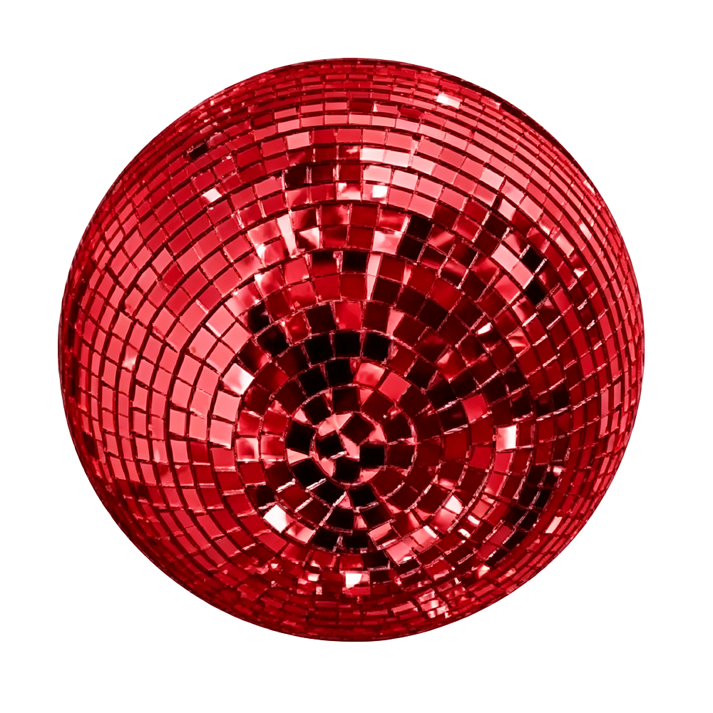 86186RD	 D8" - MIRROR DISCO BALL ORNAMENT