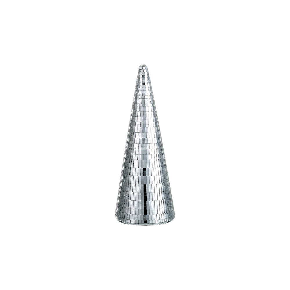86187SV	 D4"H12" - MIRROR DISCO CONE TREE
