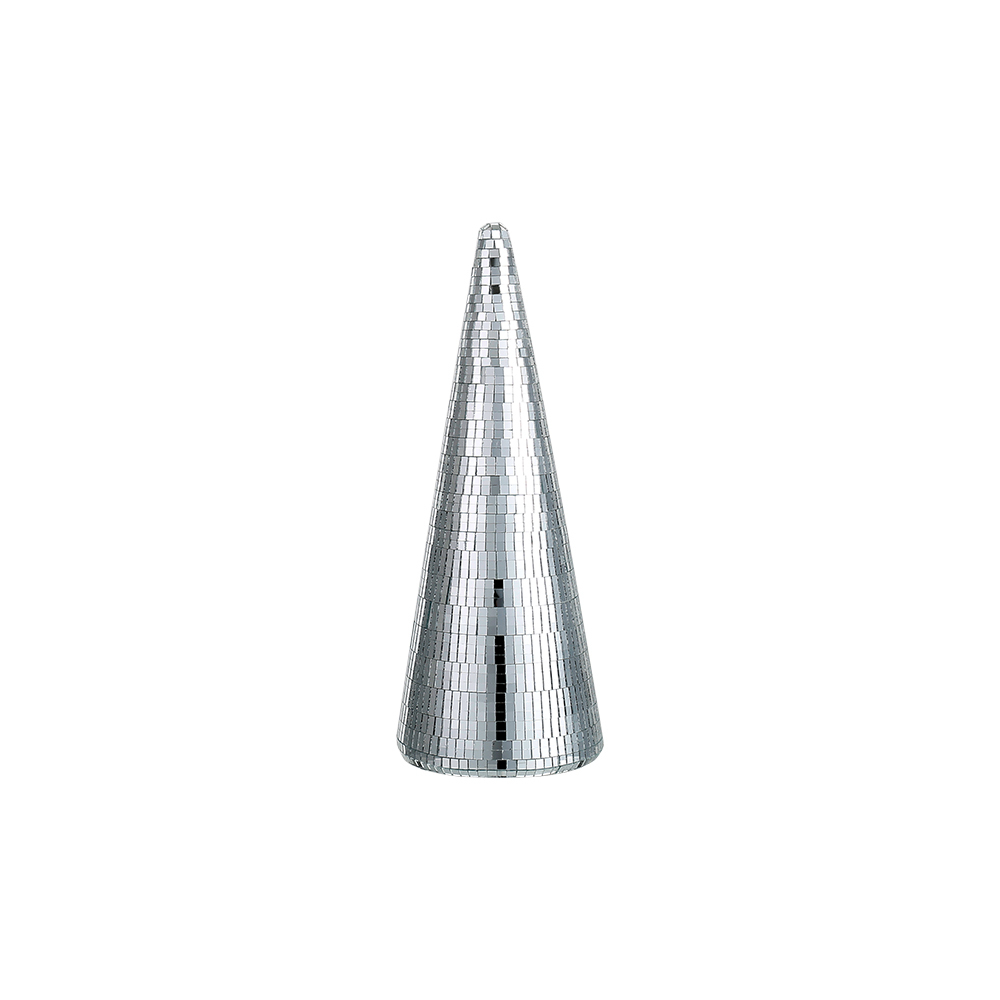 86187SV	 D4"H12" - MIRROR DISCO CONE TREE