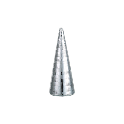 86187SV	 D4"H12" - MIRROR DISCO CONE TREE