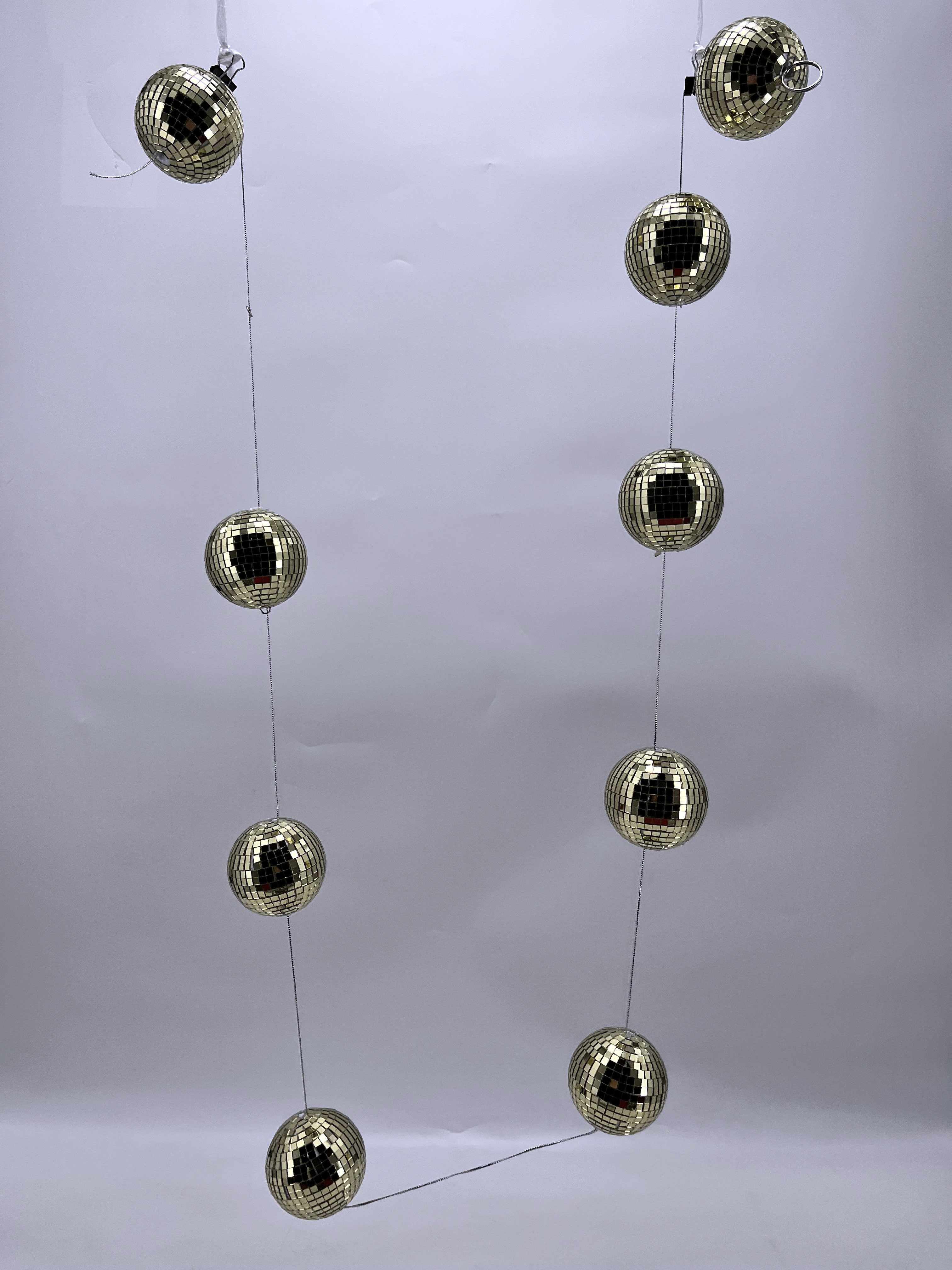 L78.7"D2.8" - MIRROR DISCO BALL GARLAND