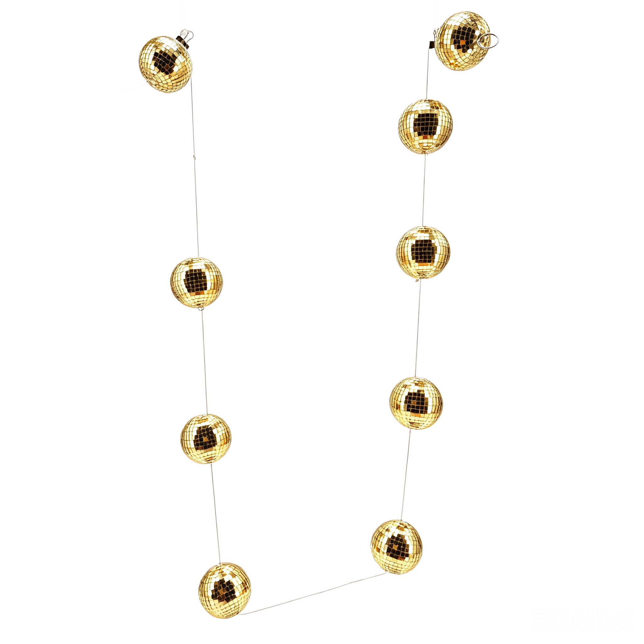 86190GD	 L78.7"D2.8" - MIRROR DISCO BALL GARLAND