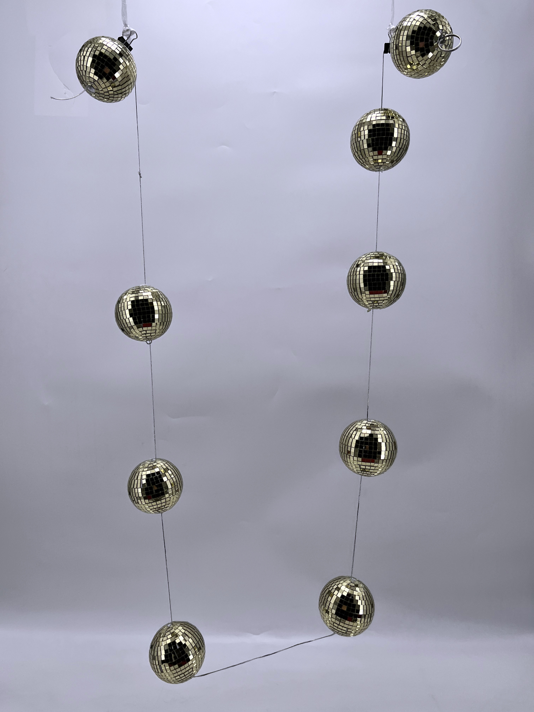 L78.7"D2.8" - MIRROR DISCO BALL GARLAND