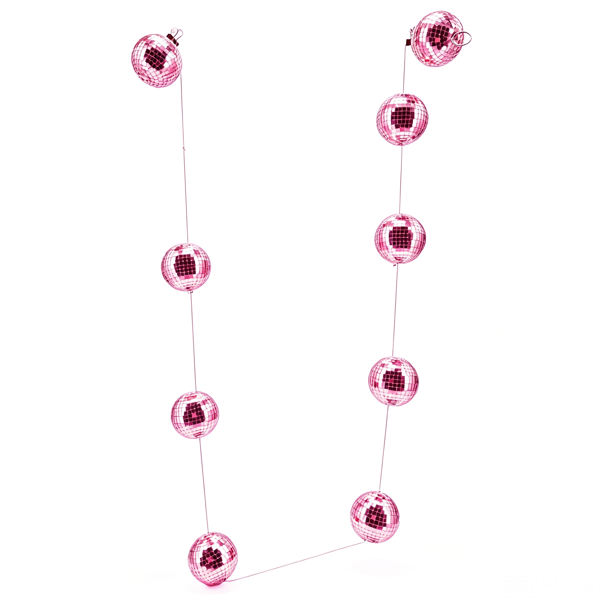 86190PK	 L78.7"D3" - MIRROR DISCO BALL GARLAND