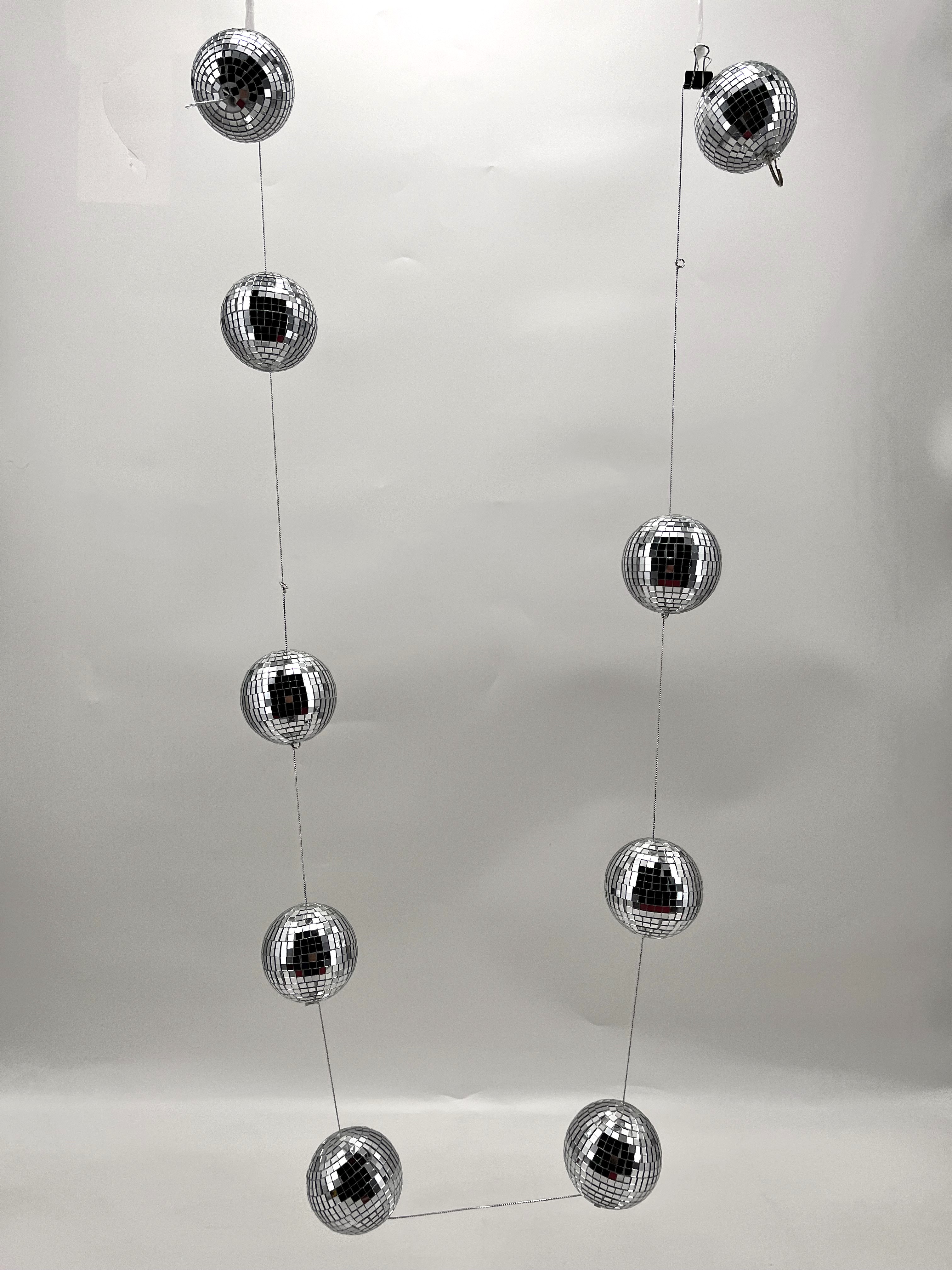 86190SV	 L78.7"D2.8" - MIRROR DISCO BALL GARLAND