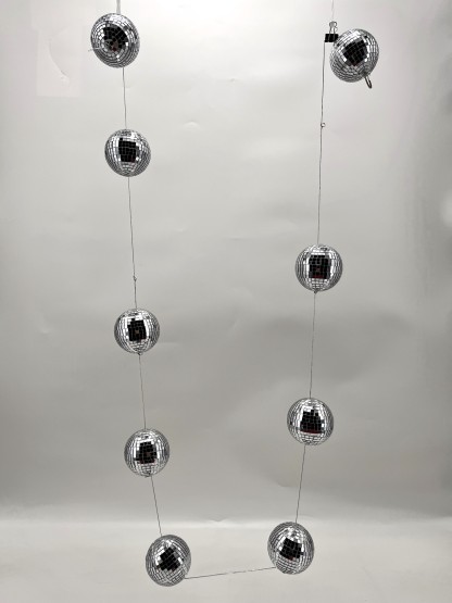 86190SV	 L78.7"D2.8" - MIRROR DISCO BALL GARLAND
