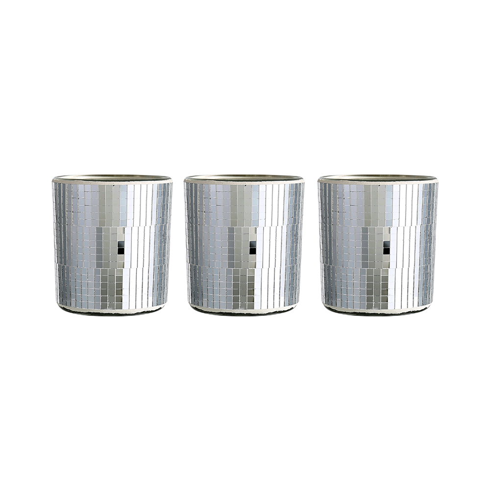 D3"H3.5" - SET OF 4 DISCO VOTIVE CANDLE HOLDERS