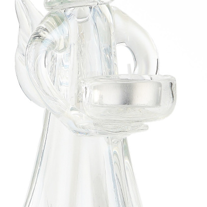 87907	 D5.1"H9.8" - GLASS ANGEL VOTIVE HOLDER