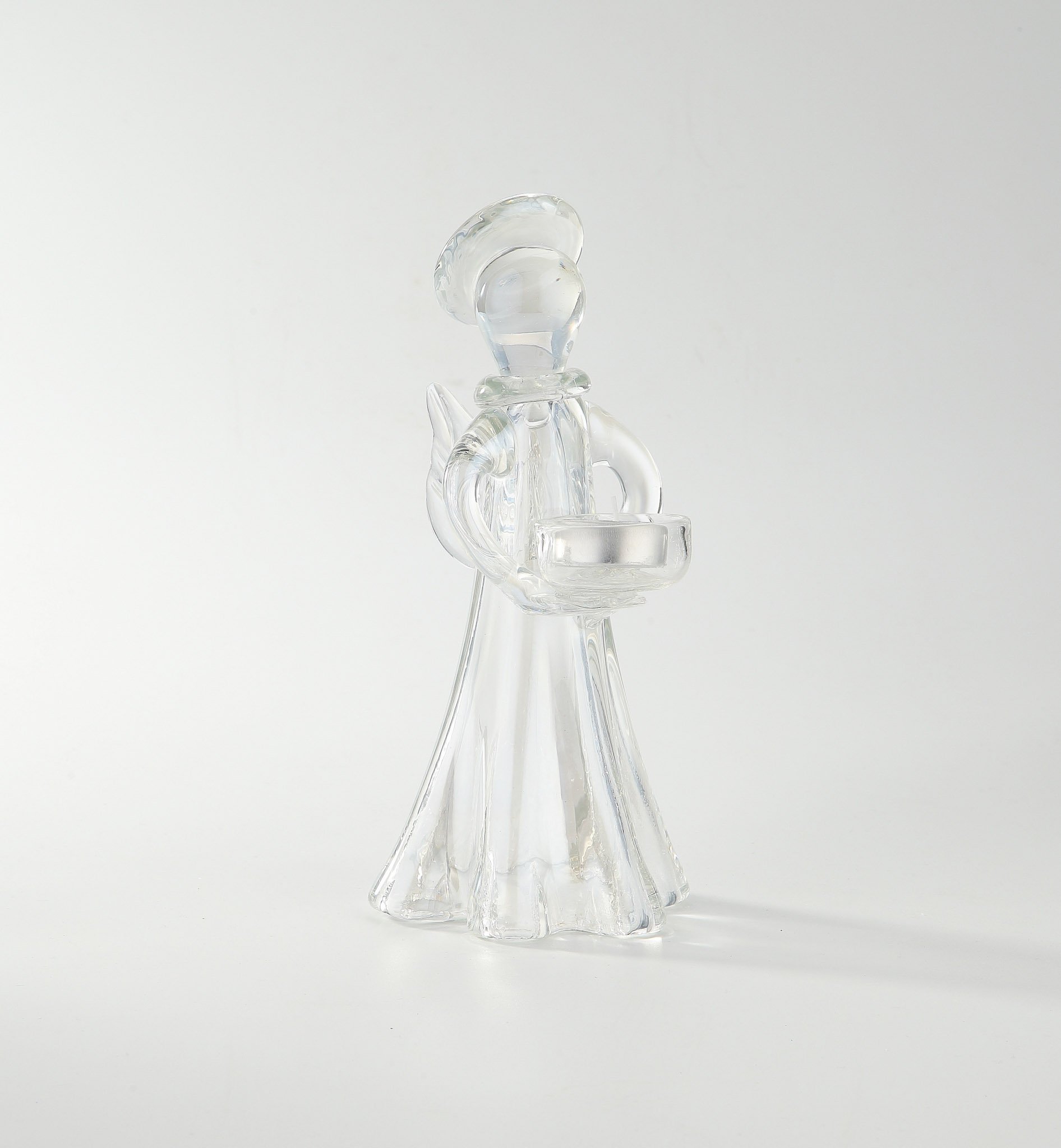 D5"H10" - GLASS ANGEL VOTIVE HOLDER