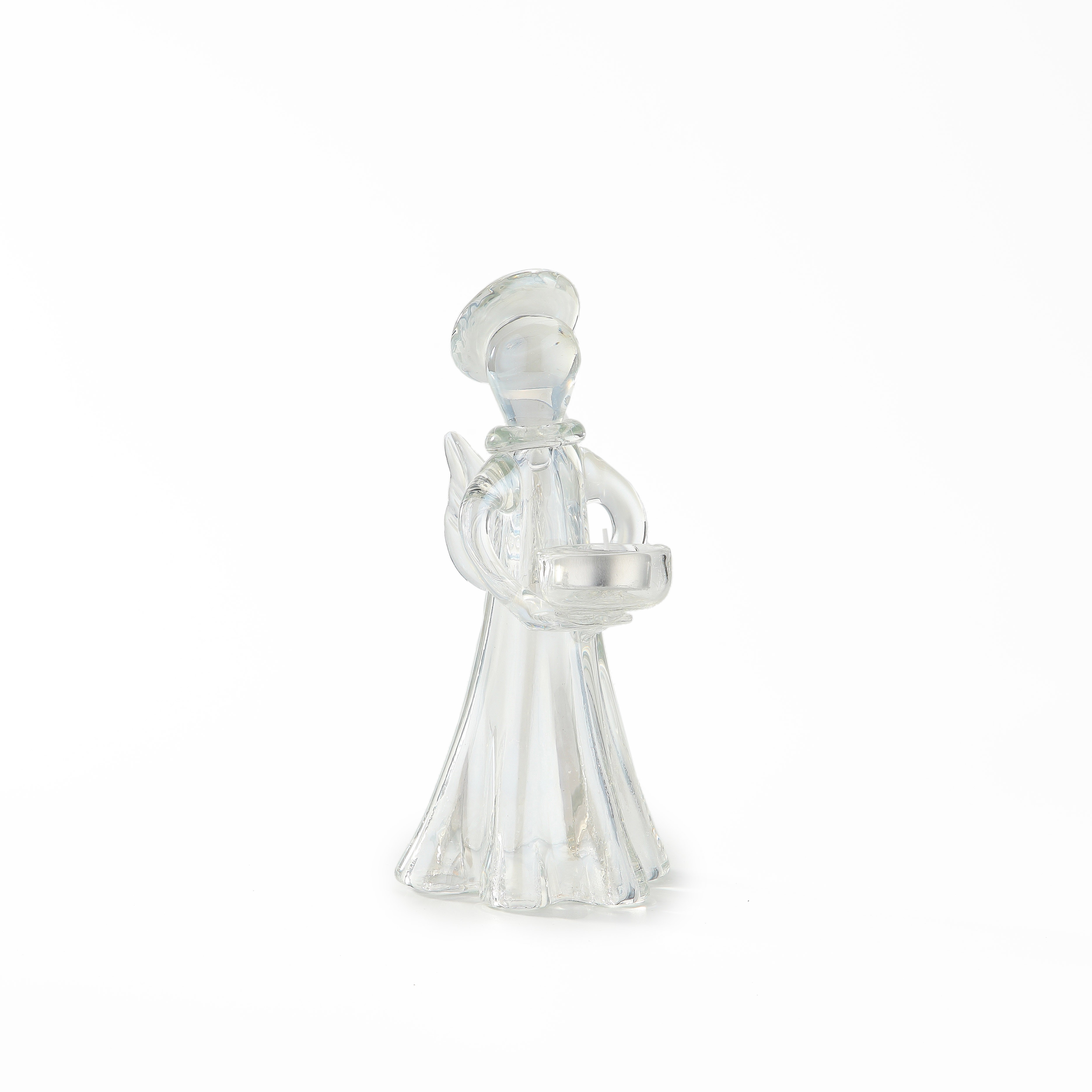 87905	 D5"H10" - GLASS ANGEL VOTIVE HOLDER