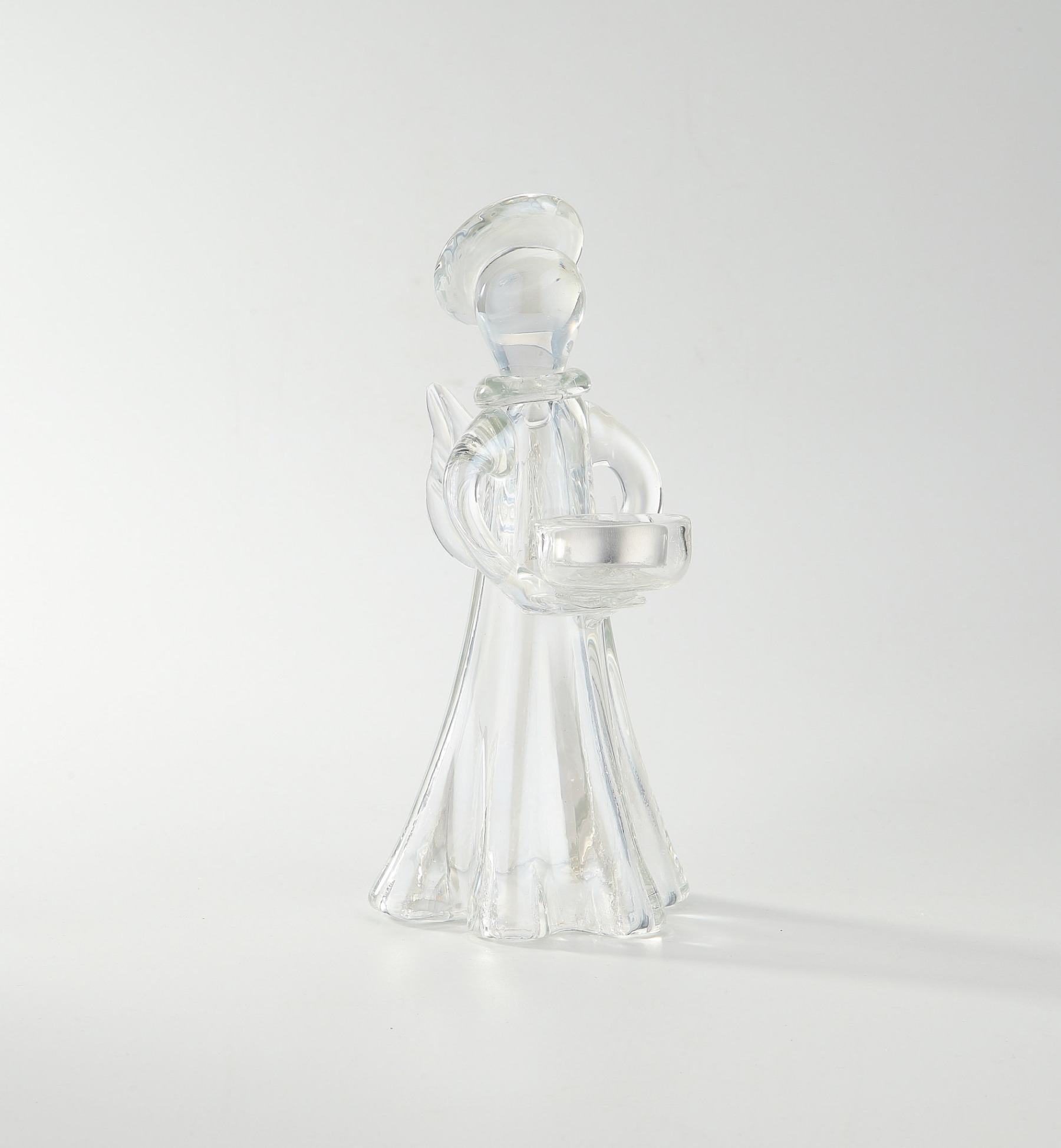 D5"H10" - GLASS ANGEL VOTIVE HOLDER