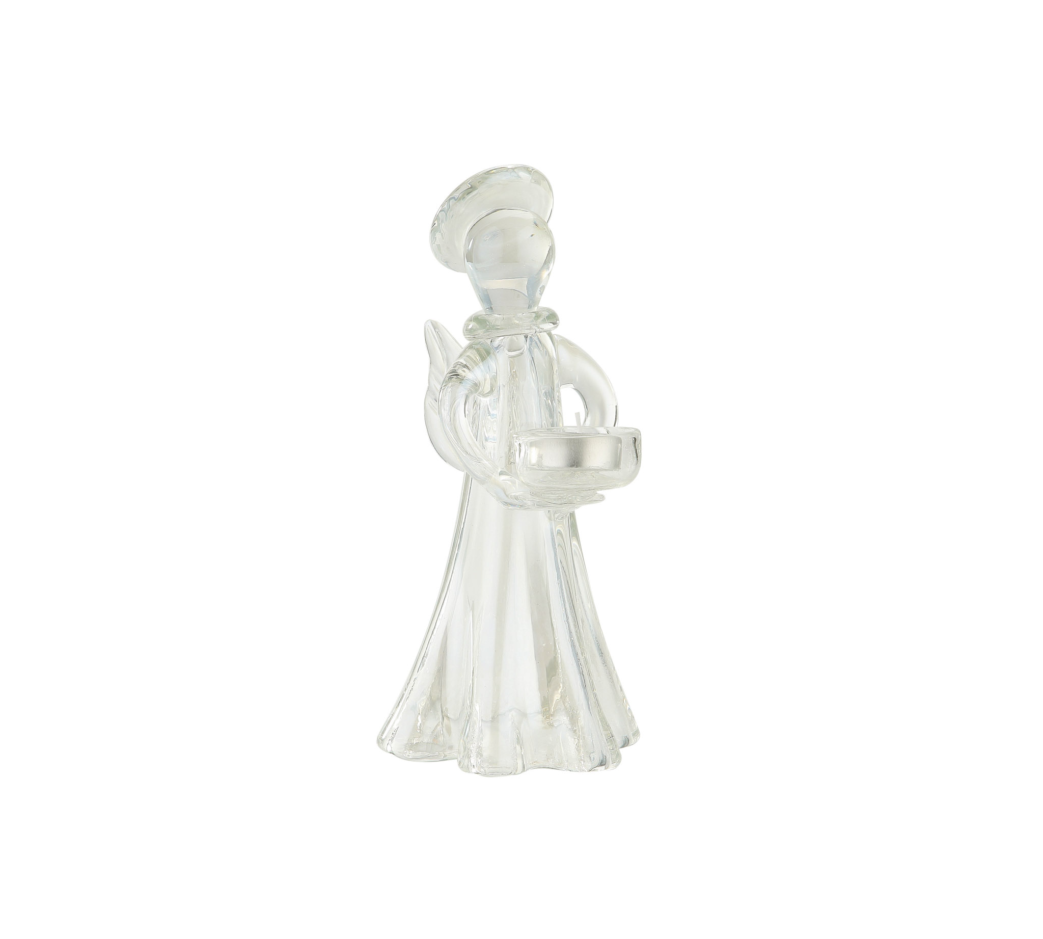 D5.1"H9.8" - GLASS ANGEL VOTIVE HOLDER