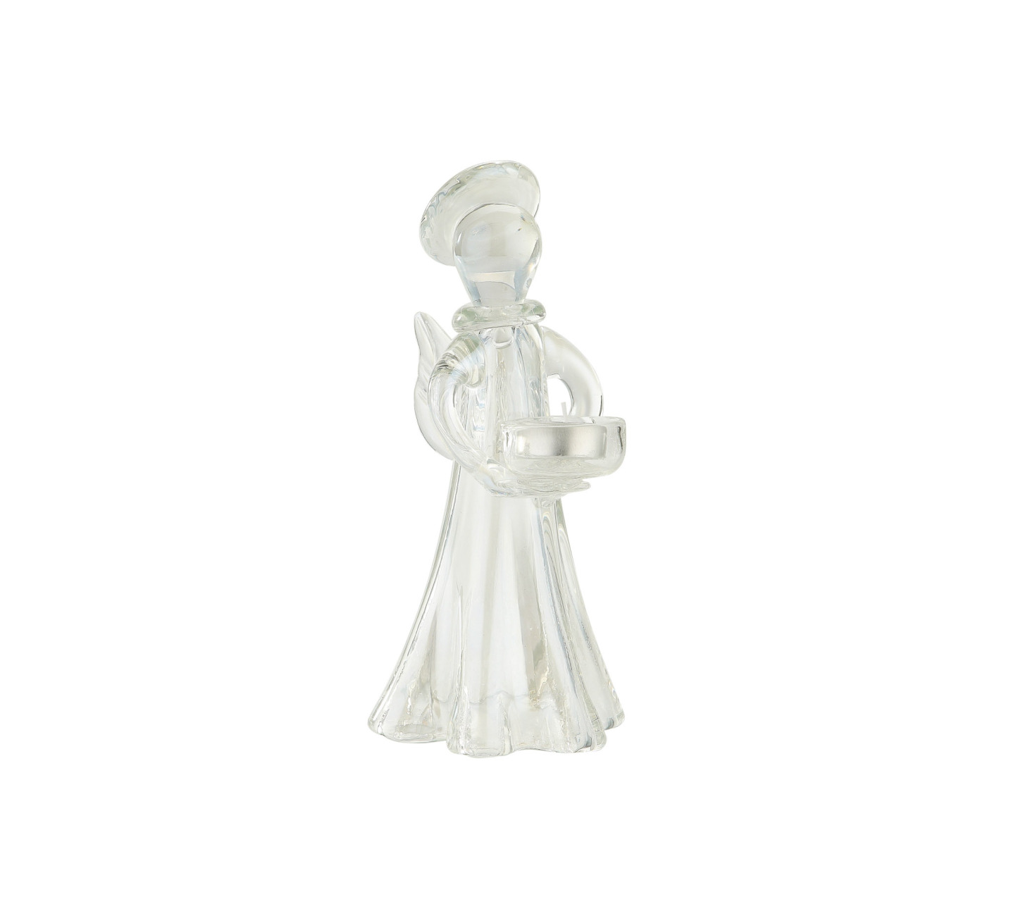 D5.1"H9.8" - GLASS ANGEL VOTIVE HOLDER