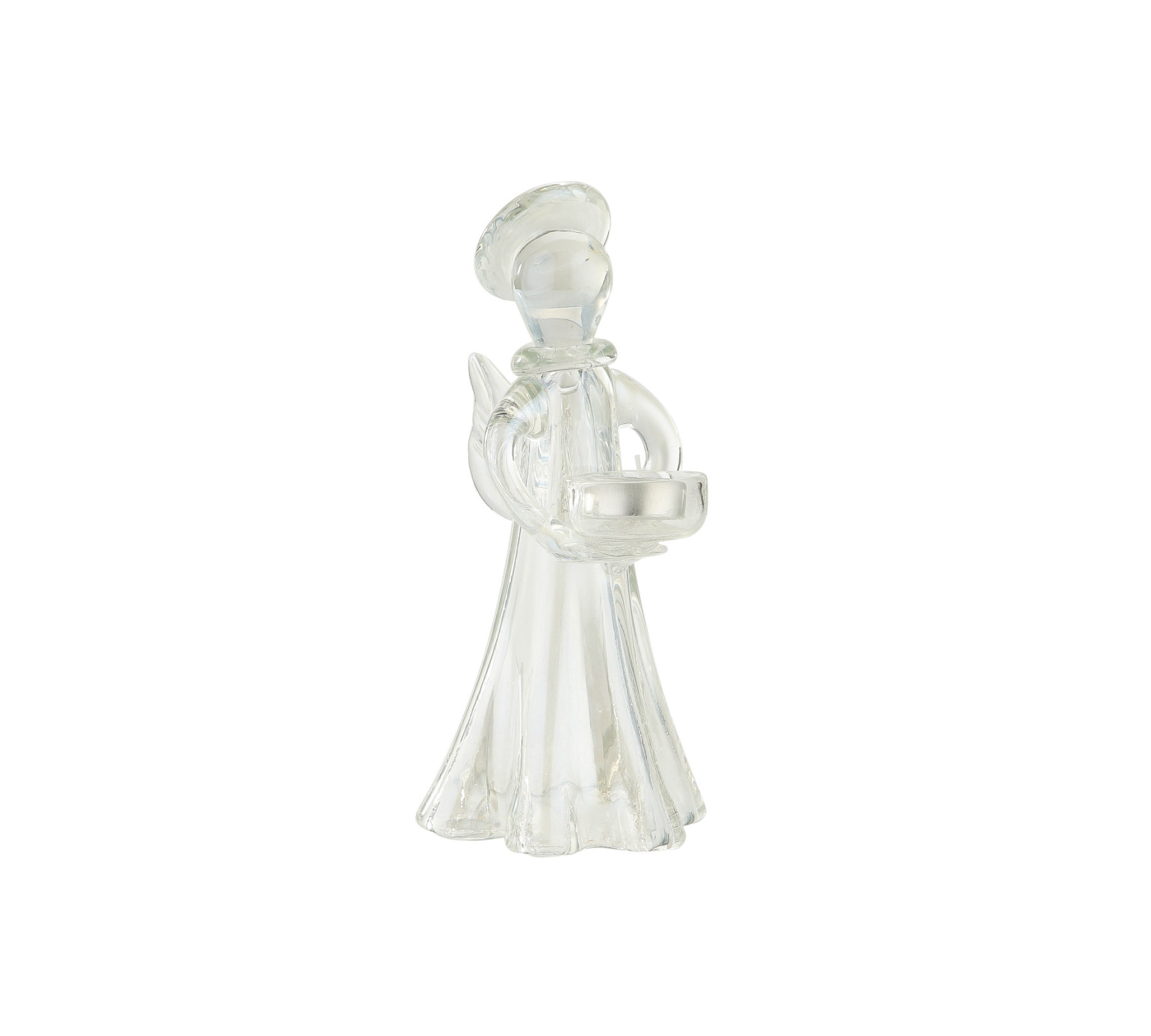 D5.1"H9.8" - GLASS ANGEL VOTIVE HOLDER