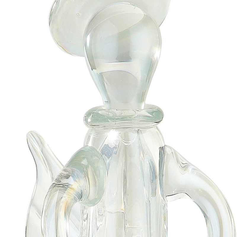 87914	 L5.5"W5"H14" - GLASS ANGEL VOTIVE HOLDER