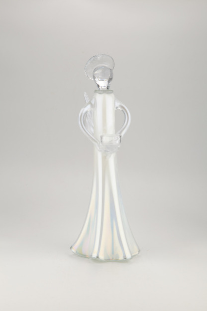 D6.9"H19.7" - GLASS ANGEL VOTIVE HOLDER