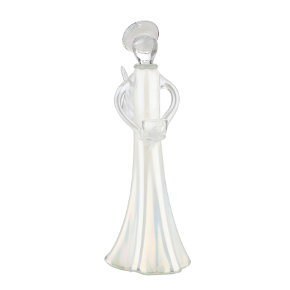 87921	 D6.9"H19.7" - GLASS ANGEL VOTIVE HOLDER