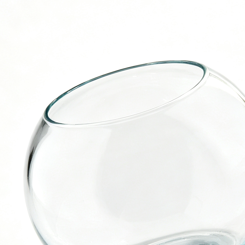 89601	 D5"H4" - BUBBLE BALL BOWL GLASS VASE
