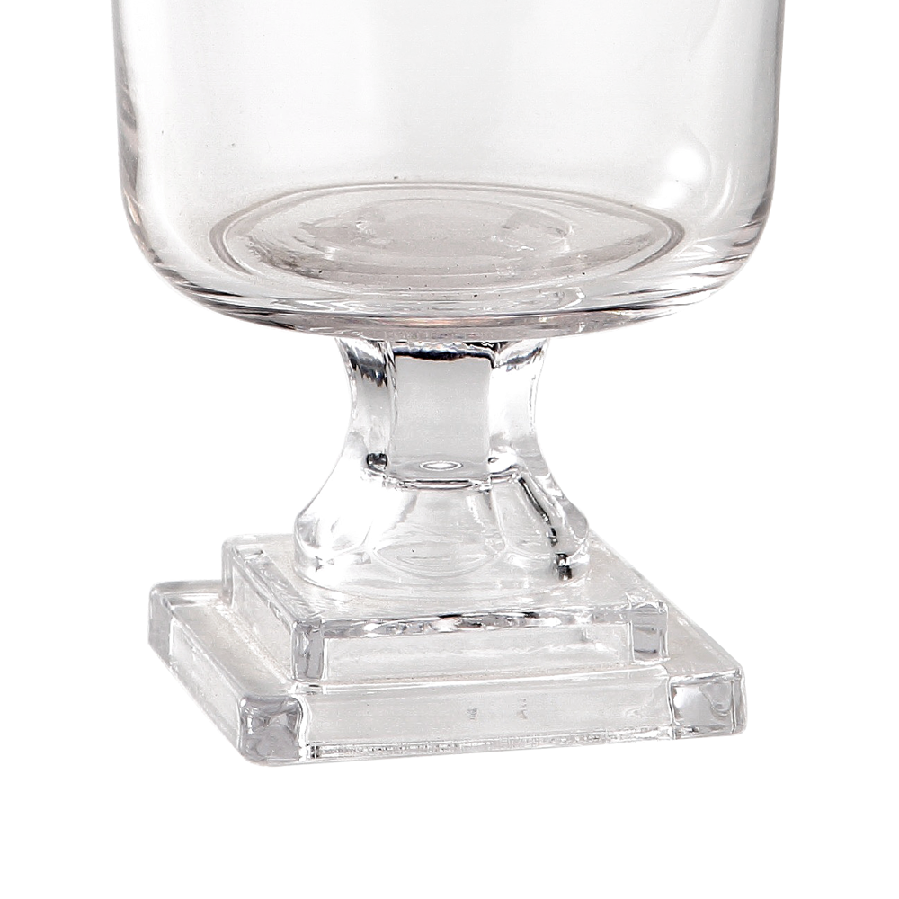 91217	 D5"H11" - GLASS VASE W/ PEDESTAL
