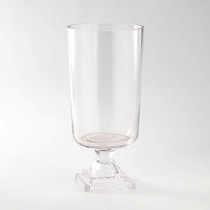 D5"H11" - GLASS VASE W/ PEDESTAL