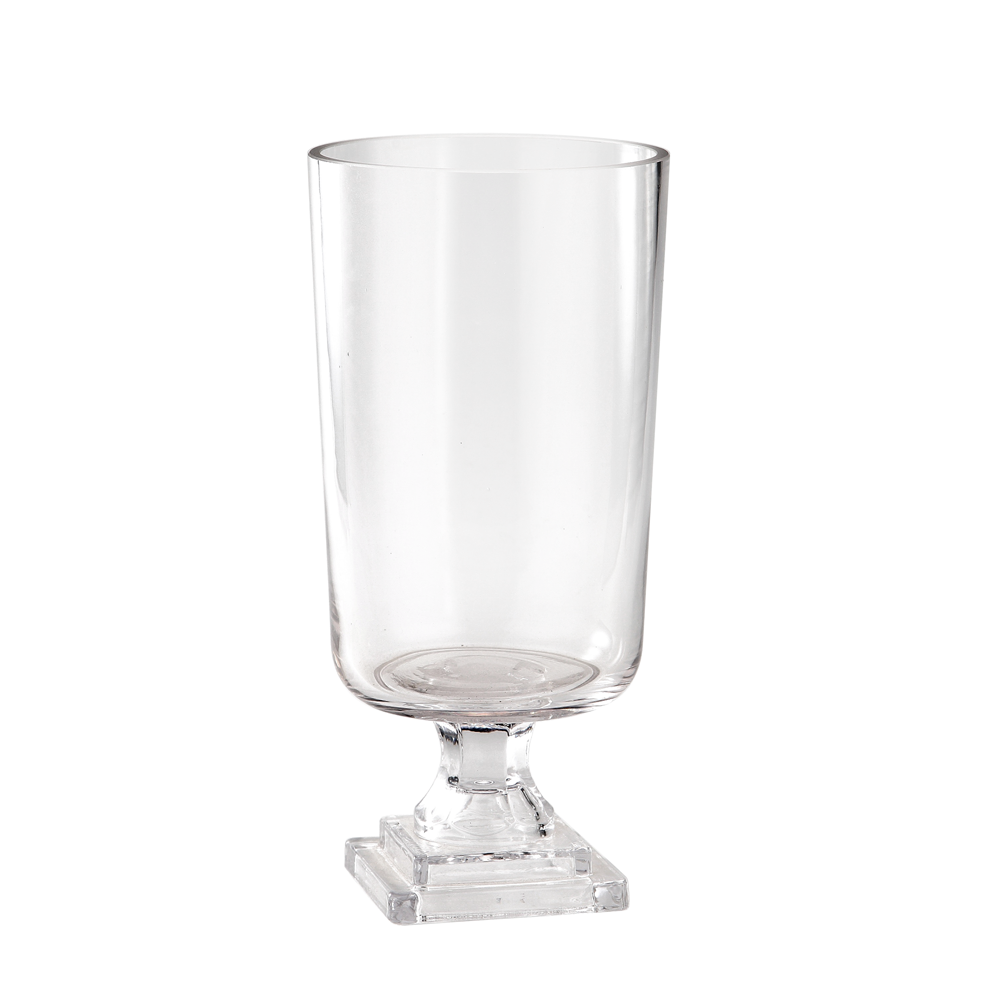 91217	 D5"H11" - GLASS VASE W/ PEDESTAL