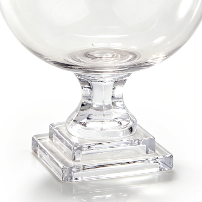 91219	 D7.5"H8.5" - GLASS VASE W/ PEDESTAL