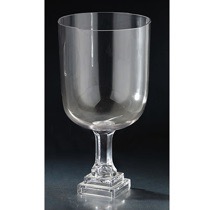 D8.5"H16.5" - GLASS VASE W/ PEDESTAL