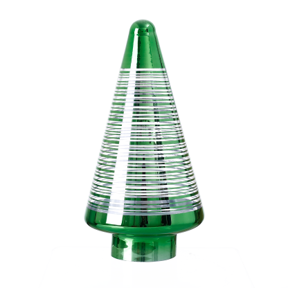 91371	 *D4.5"H9" - GLASS CHRISTMAS TREE