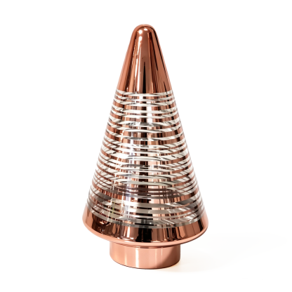 91372	 *D4.5"H9" - GLASS CHRISTMAS TREE