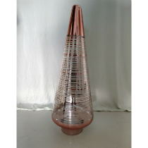*D5.5"H16.5" - GLASS CHRISTMAS TREE