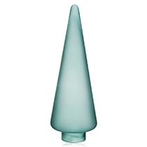 D6"H16.5" - GLASS CHRISTMAS TREE