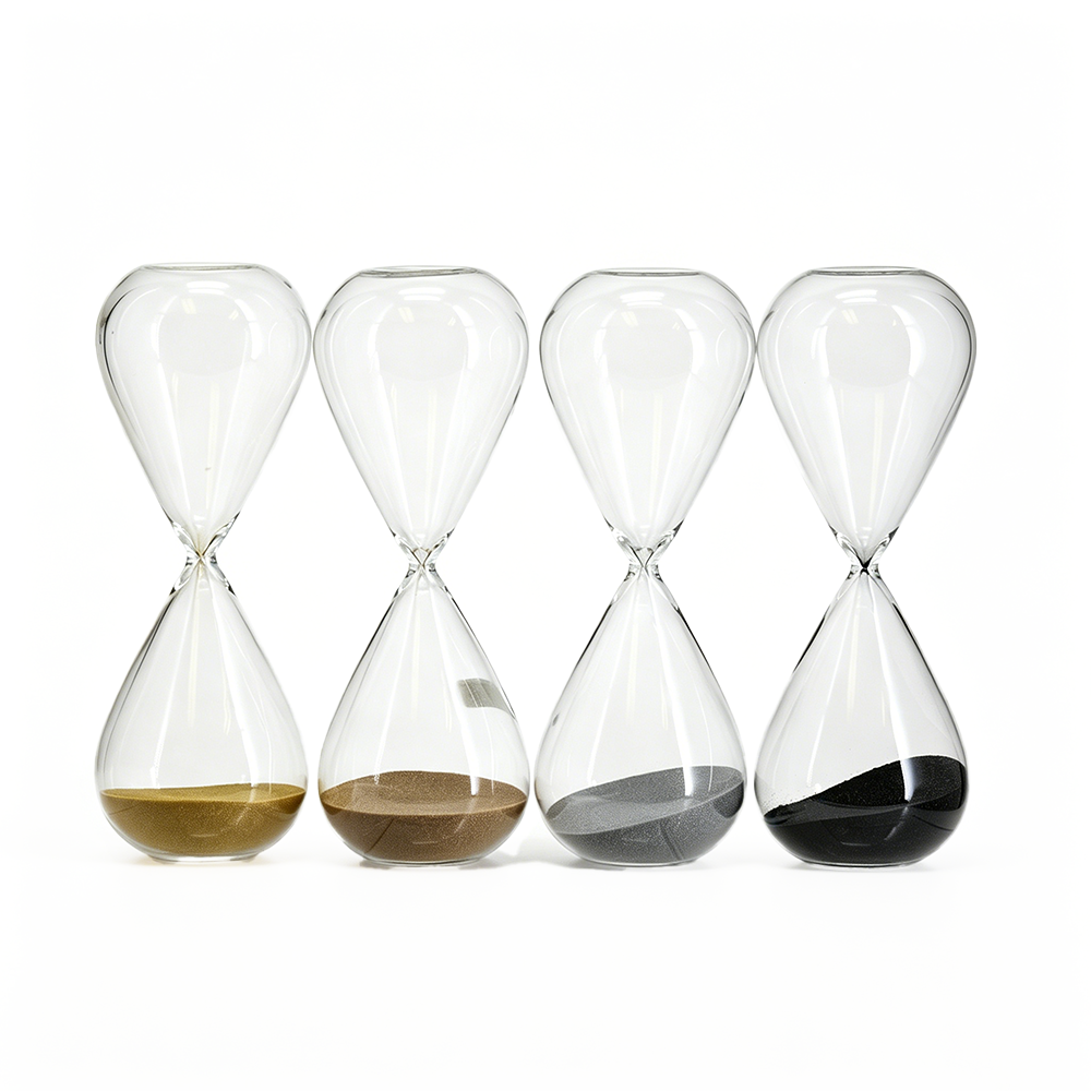 93001ASST	 D3.5"H9.5" - ASSORTED HOUR GLASS SAND TIMERS