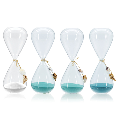 93012asst	 D3.5"H9.5" - ASSORTED HOUR GLASS SAND TIMERS