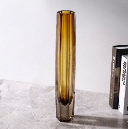 93013	 D2"H16"GLASS VASE