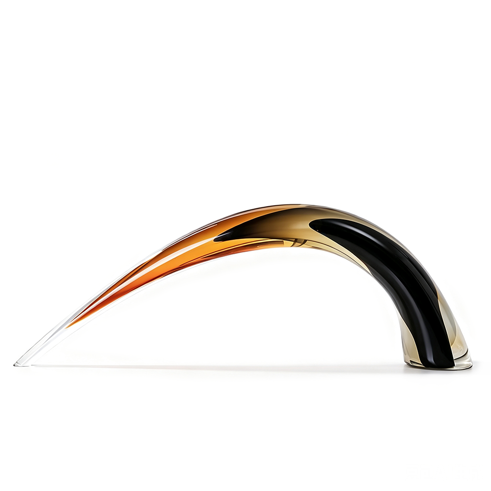 93022	 L25.6W4.7H11.8" - GLASS SCULPTURE