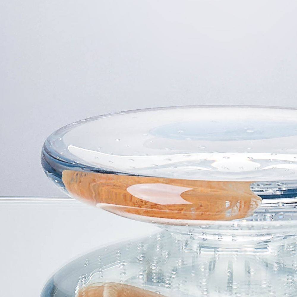 93035	 D8.3"H2.2" - GLASS DECORATIVE PLATE