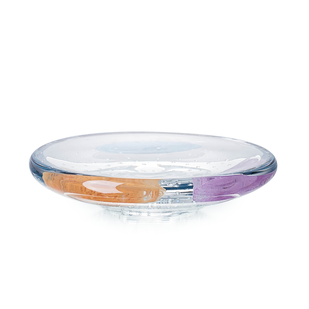 93035	 D8.3"H2.2" - GLASS DECORATIVE PLATE
