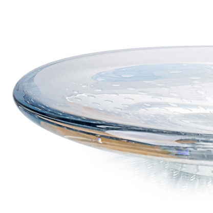 93037	 D13.2"H3.9" - GLASS DECORATIVE PLATE