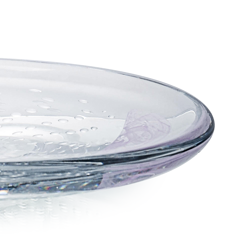 93037	 D13.2"H3.9" - GLASS DECORATIVE PLATE