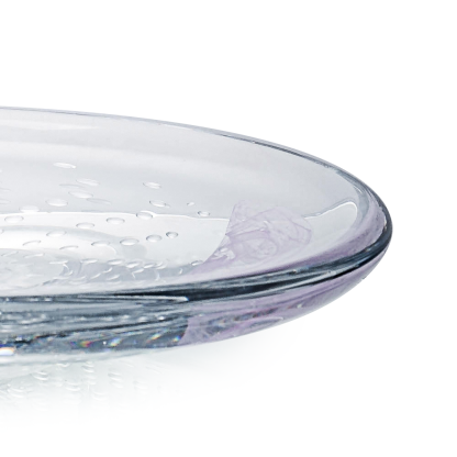 93037	 D13.2"H3.9" - GLASS DECORATIVE PLATE