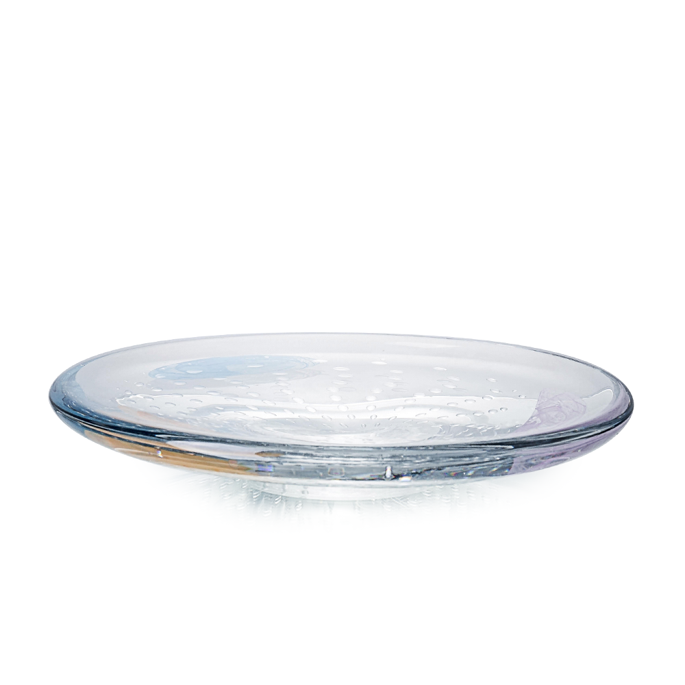 93037	 D13.2"H3.9" - GLASS DECORATIVE PLATE