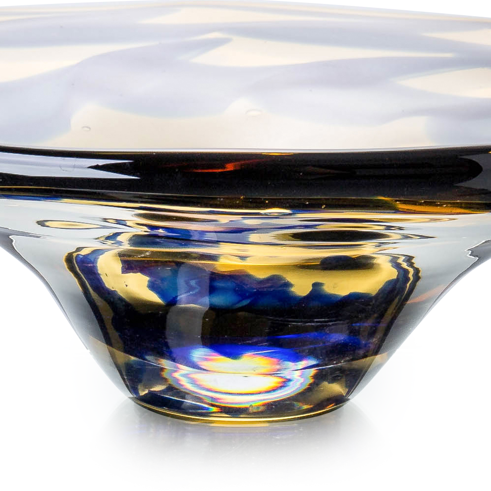93038	 D11"H2.2" - GLASS DECORATIVE BOWL
