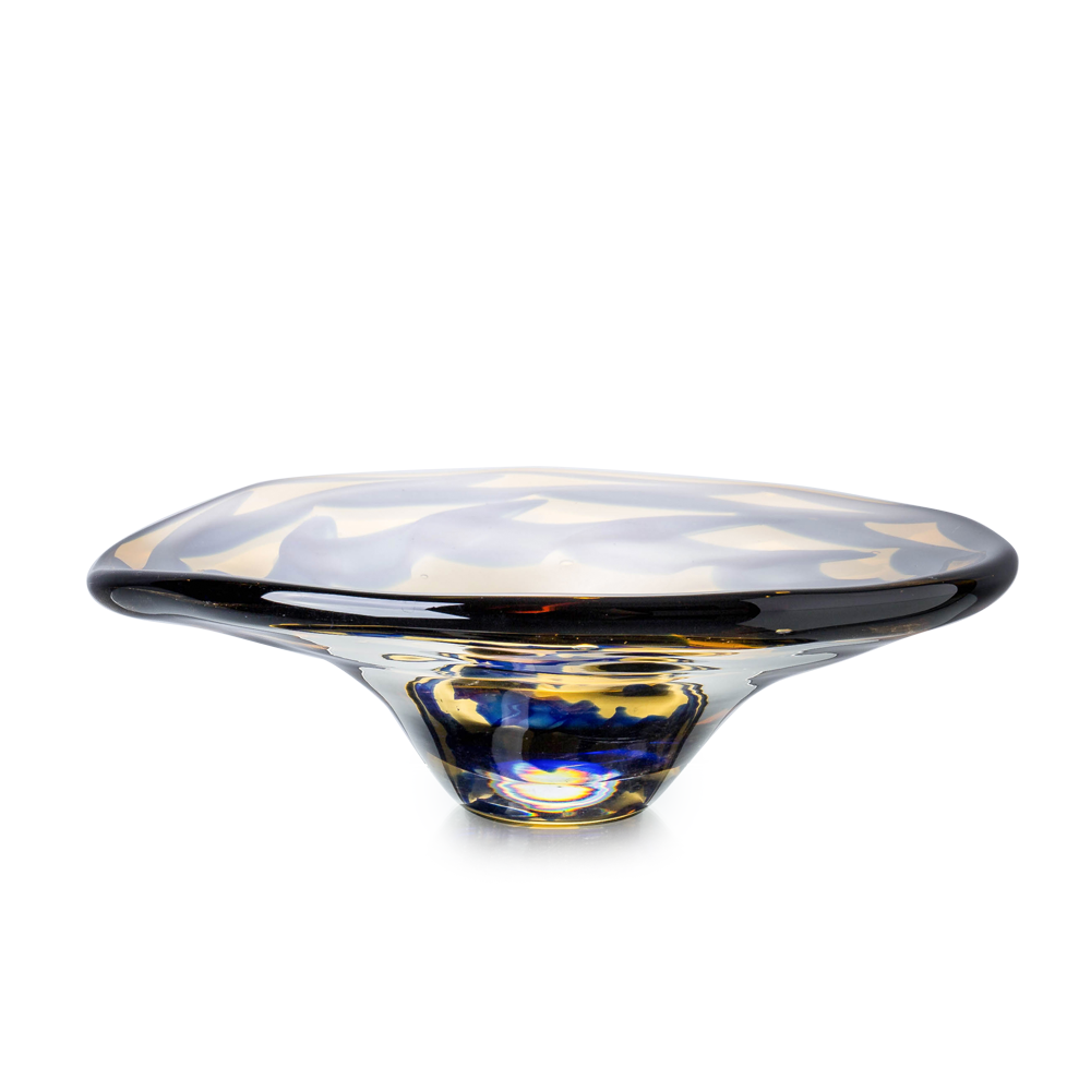 93038	 D11"H2.2" - GLASS DECORATIVE BOWL