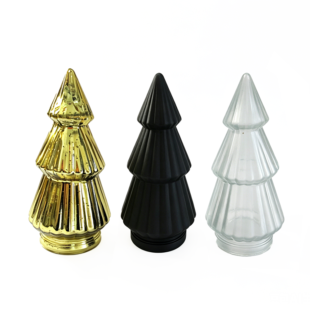 94367ASST	 D3.7"H9.4" - ASSORTED GLASS CHRISTMAS TREE