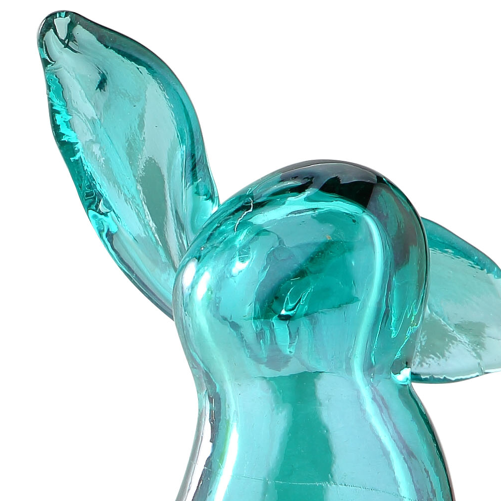 A30055ASST	 L:4"W:3.5"H:7" 3ASST COLORS GLASS EASTER RABBIET 4SETS/CASE