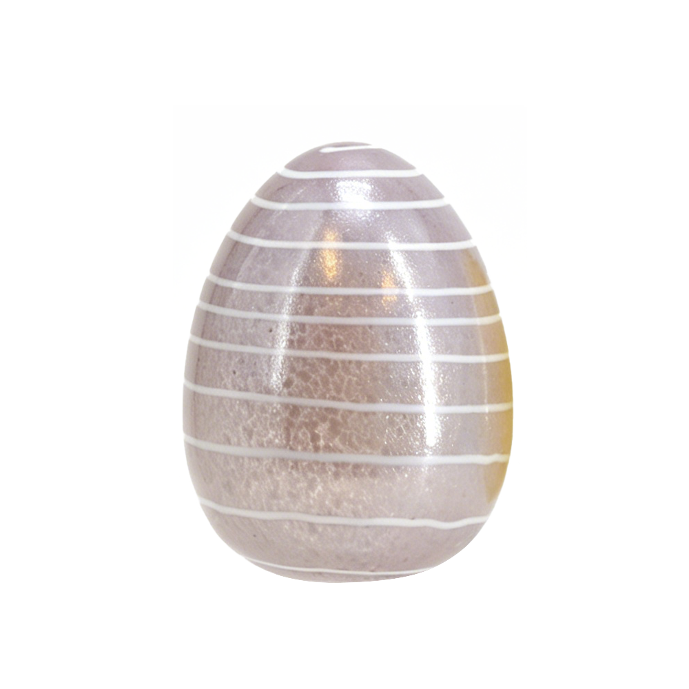 A30114ASST	 H:6" D:4.5" 3ASST COLORS GLASS EASTER EGG 4SETS/CASE