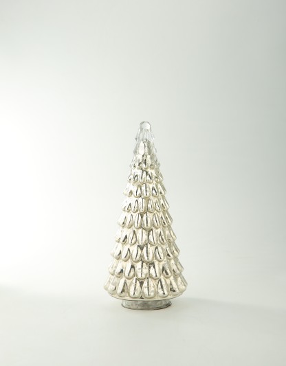 A39250	 *D5.5"H12.5" - GLASS CHRISTMAS TREE