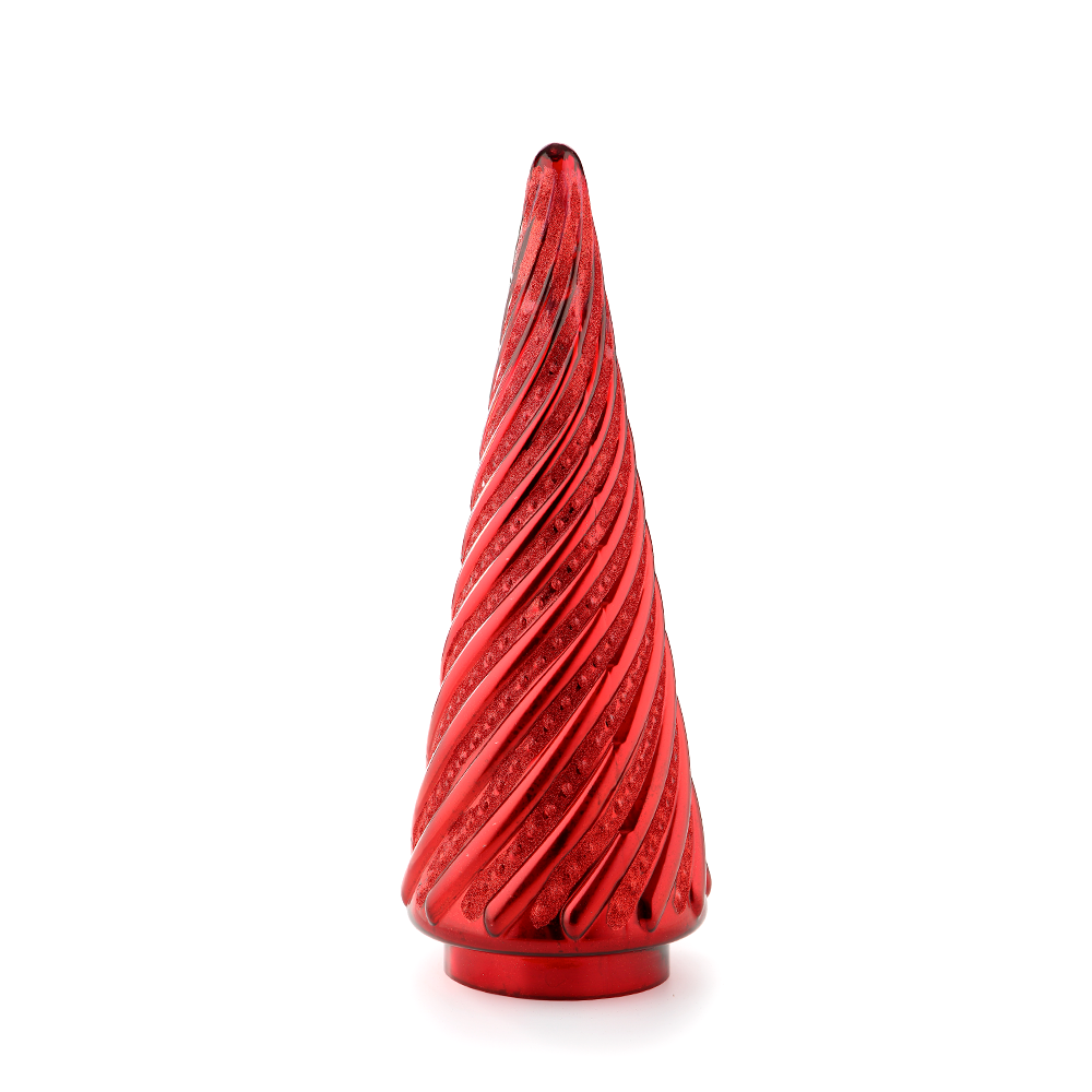 A39439	 D8"H21.5" - GLASS CHRISTMAS TREE