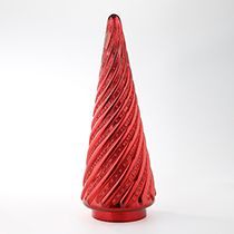 D8"H21.5" - GLASS CHRISTMAS TREE